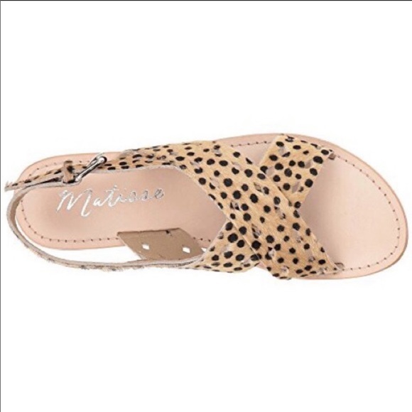 Matisse "Whistler" Cow Hair Criss Cross Sandals - Picture 2 of 7